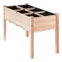 Træhøjbed plantekasse 122x54x81 cm blomster grøntsager urter