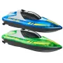 VEVOR RC Boat, 2 Pack 2.4GHz 12 km/h, Remote Control Boat for Pools & Lakes, Racing Boat with LED Light, 4 Rechargeable Batterie