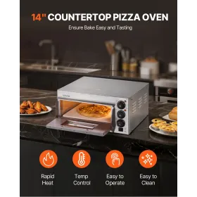 VEVOR Commercial Countertop Pizza Oven Electric Pizza Oven for 35.56 cm Pizza Indoor
