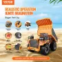RC dumper legetøj, 9-kanals 1:18 skala, fjernbetjening dumper