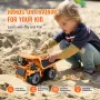 VEVOR RC Dump Truck Toy, 9-Channel 1:18 Scale, Remote Control Dump Truck RC Construction Vehicle Truck Toy with Metal Bed & Ligh