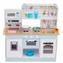 VEVOR Play Kitchen for Kids, Wooden Toy Kitchen Set with Lights and Sounds, Toddler Kitchen with Ice Maker, Oven, Sink, Microwav