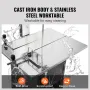 Commercial Electric Meat Bandsaw, 850W Stainless Steel Vertical Bone Sawing Machine, 19.1"x15" Workbench, 7.09 Inch Cutting Thic