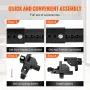 Mobile Base, 1500 lbs Capacity, Adjustable from 18" x 24" to 26.5" x 31.5", Heavy Duty Universal Mobile Base Stand with Swivel W