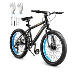 20 "Mountain Bike MTB Bicycle Shimano 7 Speed ​​Carbon Steel Dual Disc Brake