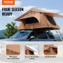 Rooftop Tent Hard Shell, Naturnest Rooftop Tent Hardshell for 2-3 Person, Folding Hard Shell Roof Top Tent with Telescopic Ladde