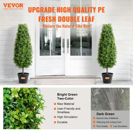 kunstigt buksbom topiary træ, 36 tommer højt (2 stykker), faux