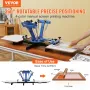 Screen Printing Machine, 4 Color 2 Station 360° Rotable Silk Screen Printing Press, 21.2x17.7in / 54x45cm Screen Printing Press,