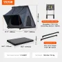 VEVOR Rooftop Tent Hard Shell, Naturnest Rooftop Tent Hardshell for 2-3 Person, Hard Shell Roof Top Tent with Telescopic Ladder 