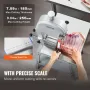 Electric Meat Saw, 1800W Stainless Vertical Cutter, 19.1"x15" Workbench, 7.09" Cutting Thickness, Includes 5 Blades for Slicing 
