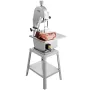 VEVOR Electric Meat Saw, 1800W Stainless Vertical Cutter, 19.1"x15" Workbench, 7.09" Cutting Thickness, Includes 5 Blades for Sl