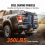 Hitch Step for 2 Inch Receiver, Strong Steel Construction with 350 LBS Load Capacity, Rear Bumper Guard Protector with Pin Lock 