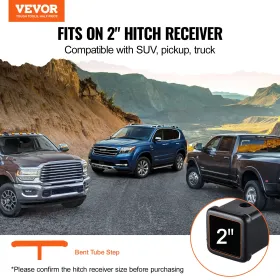 Hitch Step for 2 Inch Receiver, Strong Steel Construction with 350 LBS Load Capacity, Rear Bumper Guard Protector with Pin Lock,