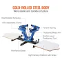 Screen Printing Machine, 4 Color 2 Station 360° Rotable Silk Screen Printing Press, 21.2x17.7in / 54x45cm Screen Printing Press,