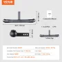 VEVOR Hitch Step for 2 Inch Receiver, Strong Steel Construction with 350 LBS Load Capacity, Rear Bumper Guard Protector with Pin