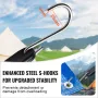 50 Piece Flat Bungee Cord, 19.8 mm Heavy Duty Bungee Straps with Steel S-Hooks, 21" Elastic Bungee Rope for Cargo, Tarps, Trucks