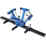 Screen Printing Machine, 4 Color 2 Station 360° Rotable Silk Screen Printing Press, 21.2x17.7in / 54x45cm Screen Printing Press,
