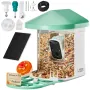 Smart Bird Feeder with Camera, 2K HD AI Identify 10,000+ Bird Species, Solar-Powered Bird Watching Camera with Auto Capture & In