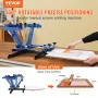 Screen Printing Machine, 4 Color 1 Station 360° Rotable Silk Screen Printing Press, 21.2x17.7in / 54x45cm Screen Printing Press,