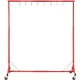 Painting Rack, 5 ft-7 ft Adjustable Height, 66 lbs Capacity Automotive Paint Rack Stand, 8 Hooks Painting Drying Rack with 4 Swi