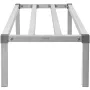 Aluminum Dunnage Rack, 60” x 20” Commercial Food Floor Rack, 12” Off the Floor, 1000 lbs Capacity All-Welded Aluminum Storage Ra