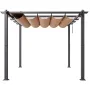 VEVOR 10'x10' udendørs optrækkelig pergola med baldakin, aluminiumspergola med udtrækkelig baldakin, moderne pergola med