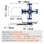 Screen Printing Machine, 4 Color 1 Station 360° Rotable Silk Screen Printing Press, 21.2x17.7in / 54x45cm Screen Printing Press,