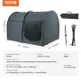 4 Doors Bed Tent Breathable Tent Light Blackout with 0.28 in Fiber Poles 190x137x119cm