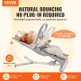 VEVOR Baby Bouncer, Folde Bouncer Seat til babyer 0-9 måneder, Newborn Bouncer Stol med 2 lænevinkler og drejeligt legetøj Ba