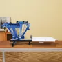 Screen Printing Machine, 4 Color 1 Station 360° Rotable Silk Screen Printing Press, 21.2x17.7in / 54x45cm Screen Printing Press,