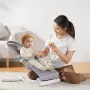 VEVOR Baby Bouncer, Folde Bouncer Seat til babyer 0-9 måneder, Newborn Bouncer Stol med 2 lænevinkler og drejeligt legetøj Ba