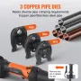 VEVOR Press Tool and Battery Kit, Pro Press Tool, Electric Pipe Crimping Tool with M15, M22, M28 Jaws, Press Tool Kit with 2pcs 