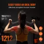 LAT Pulldown Attachments, Cable Machine Rowing T-bar V-bar 5 Set, Tricep Pull Down Bar, Back Strength Training Rubber Coated Han