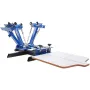 Screen Printing Machine, 4 Color 1 Station 360° Rotable Silk Screen Printing Press, 21.2x17.7in / 54x45cm Screen Printing Press,