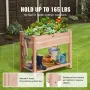 Træhøjbed plantekasse 91x43x81 cm blomster grøntsager urter