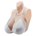 Silicone Breastplate H-Cup High Neck Fake Breasts for Cosplay Drag Queen