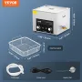 15L ultralydsrens med varmetimer og kurv, professionel digital
