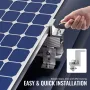 Solar Panel Mounting Brackets, Solar Panel Mount Kit with 4 x 30" Aluminum Rails, 4 End Clamps and 2 Mild Clamps, Solar Panel Mo