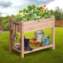 Træhøjbed plantekasse 91x43x81 cm blomster grøntsager urter