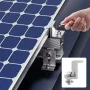 VEVOR solpanelmonteringsbeslag, solpanelmonteringssæt med 4 x 30" aluminiumsskinner, 4 endeklemmer og 2 milde klemmer, Solar Pa