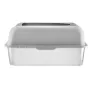 Cat Litter Box, 6 inches Deep, XL Extra Large Stainless Steel Cat Litter Box with Scoop, Wide Filtering Foot Board & High Sides,