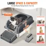 Cat Litter Box, 6 inches Deep, XL Extra Large Stainless Steel Cat Litter Box with Scoop, Wide Filtering Foot Board & High Sides,