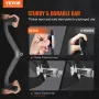 VEVOR LAT Pulldown Attachment, Cable Machine Rowing V-bar Attachment, Tricep Pull Down Bar, Back Strength Training Rubber Coated