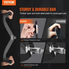 VEVOR LAT Pulldown-tilbehør, Kabelmaskine Roning V-stang-tilbehør, Tricep Pull Down-stang, Rygstyrketræning gummibelagt