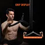 LAT Pulldown Attachment, Cable Machine Rowing V-bar Attachment, Tricep Pull Down Bar, Back Strength Training Rubber Coated Handl