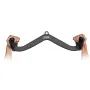 LAT Pulldown Attachment, Cable Machine Rowing V-bar Attachment, Tricep Pull Down Bar, Back Strength Training Rubber Coated Handl