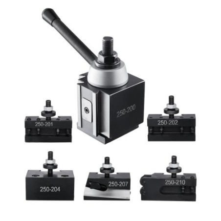 Quick Change Tool Post Set 6 PCS Lathe-værktøjsholdere til 10 "-15" Mini drejebænk