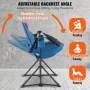 Reclining Camping Chair, 300 lbs Load Camping Hammock Chair, Rocking Lounge Folding Chair with Cup Holder Storage Bag Headrest &