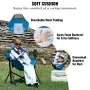 Reclining Camping Chair, 300 lbs Load Camping Hammock Chair, Rocking Lounge Folding Chair with Cup Holder Storage Bag Headrest &