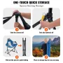 VEVOR Reclining Camping Chair, 300 lbs Load Camping Hængekøje Stol, Gynge Lounge Foldestol med Kopholder Opbevaringspose Hoved